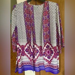 Women’s Catherines Colorful Kimono Size 0X - 14/16W EUC